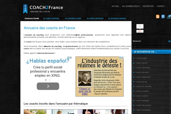 coach-2-france.com site used Designpile_wp