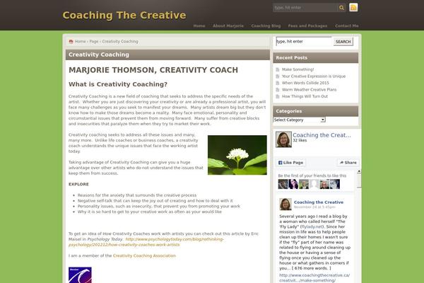 coachingthecreative.ca site used Chocolate-lite
