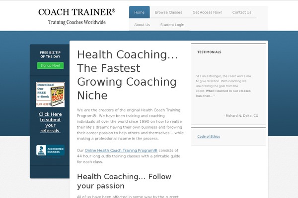 coachtrainer.com site used Education