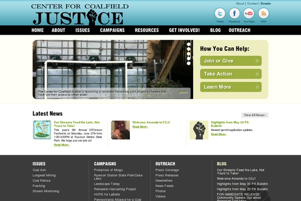 coalfieldjustice.org site used Ccj