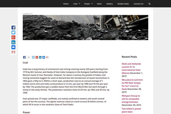 coalpost.in site used Mero Magazine
