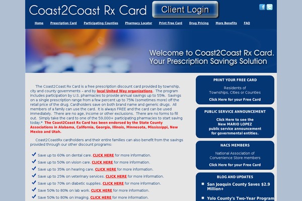 coast2coastrx.com site used Rxcard