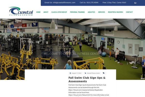 coastalfitnesscenternc.com site used Fitnesscare