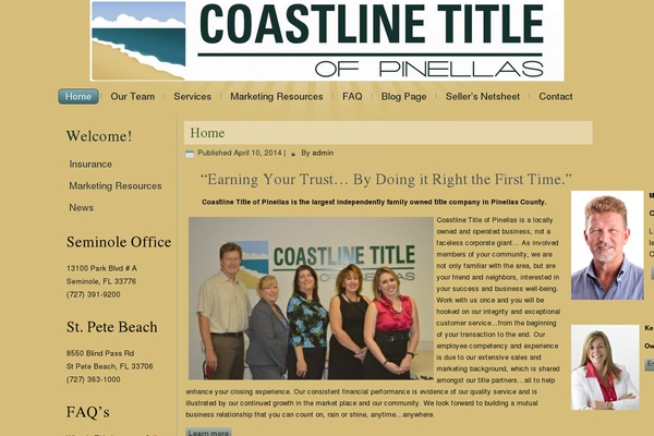coastlinetitleofpinellas.com site used Coastlinenew