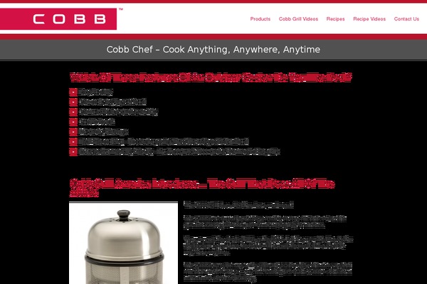 cobbgrillamerica.com site used Cobb