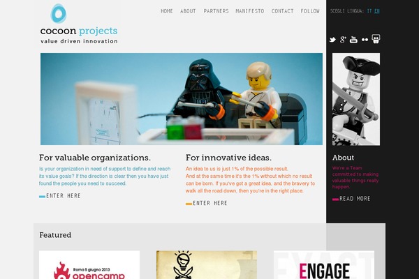 cocoonprojects.com site used Modernizm
