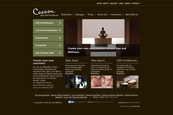 cocoonspa.com.au site used Cocoon