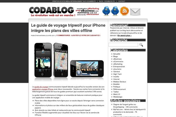 codablog.fr site used The Clam Shell