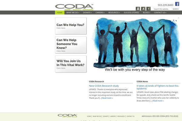 Coda theme site design template sample