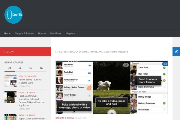 Hueman theme site design template sample