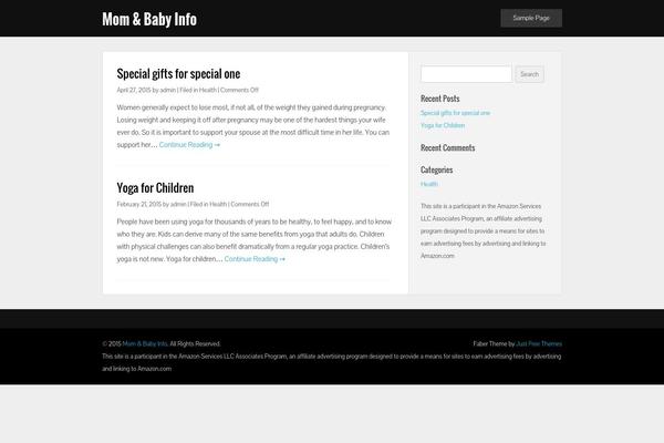 Faber theme site design template sample
