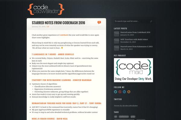 codecadwallader.com site used Codemaid