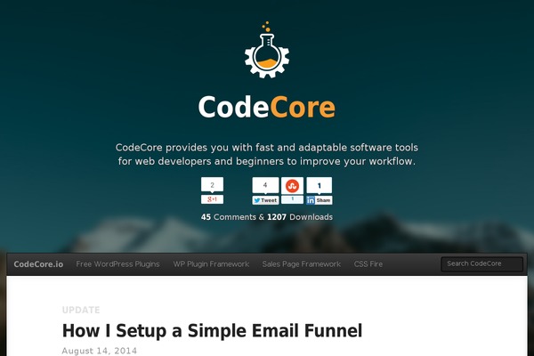 codecore.io site used Wpcore