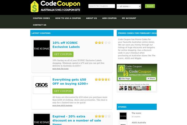 codecoupon.com.au site used Ct38