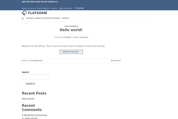 Flatsome theme site design template sample