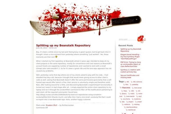 codemassacre.com site used Blood