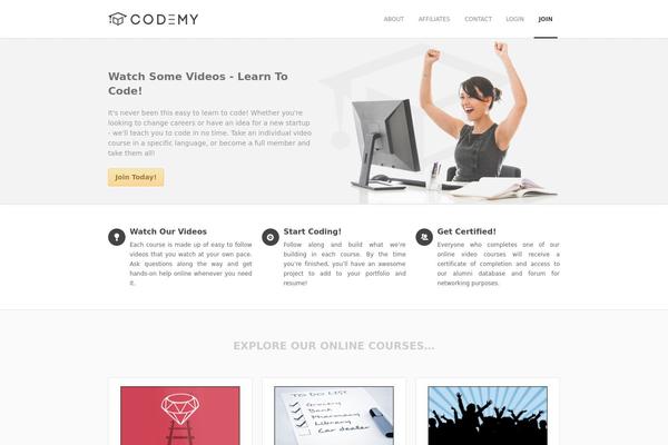 codemy.com site used Incredible Wp