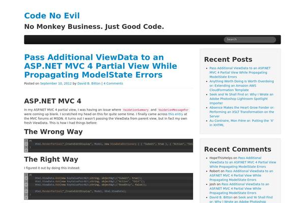 codenoevil.com site used The Bootstrap