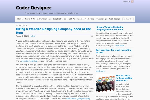 coder-designer.net site used Voyage