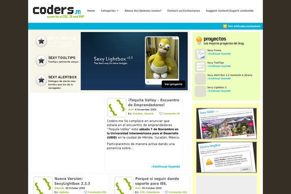 coders.me site used Coders-social