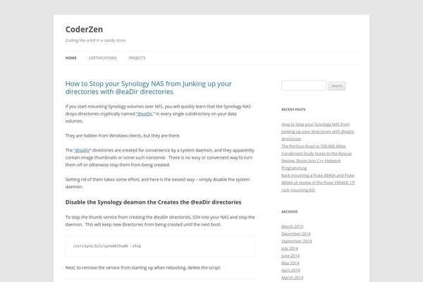 Twenty Twelve theme site design template sample