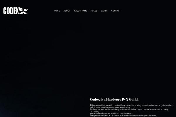 Codex theme site design template sample