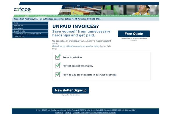 coface-midwest.com site used Coface-v1
