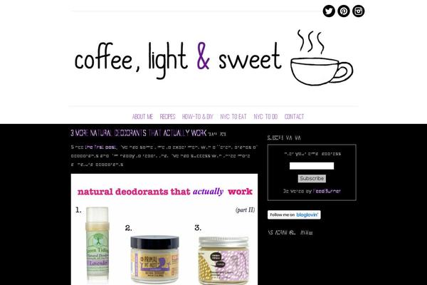 coffeelightandsweet.com site used Theblogtheme