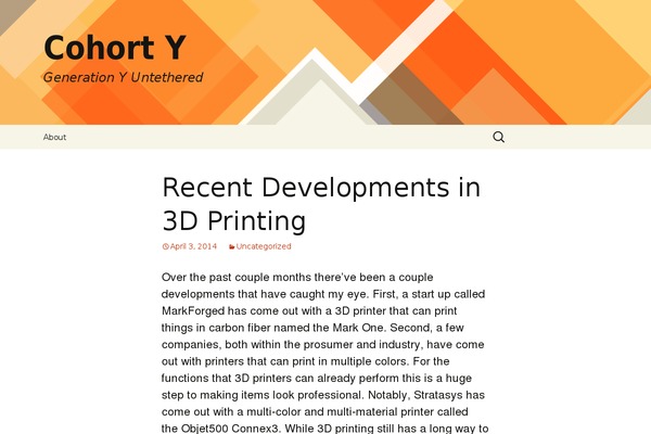 cohorty.com site used Twenty Thirteen
