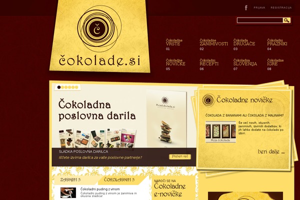 cokolade.si site used Cokolade