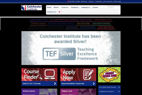 colchester.ac.uk site used Colchester-institute-2018-theme