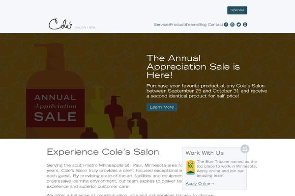 colessalon.com site used Coles-salon