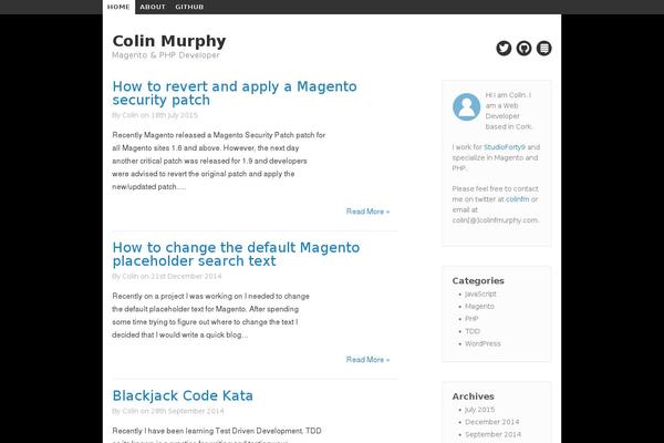 Colin theme site design template sample