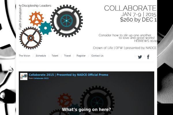 collaborate2015.com site used Evento