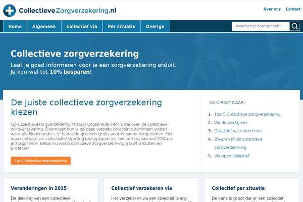 collectievezorgverzekering.nl site used Energie