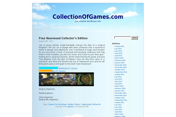 collectionofgames.com site used BlueSky