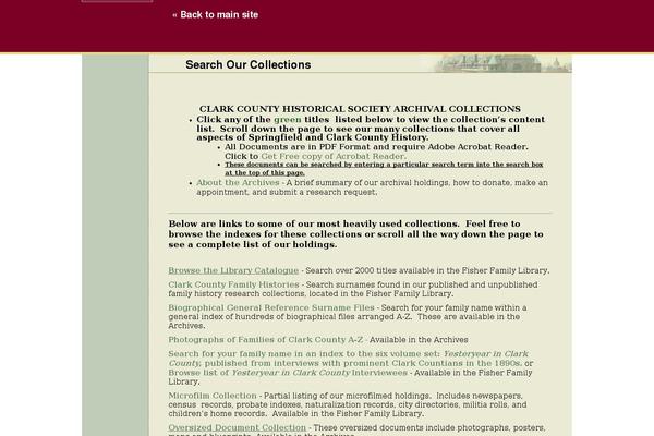 collections.heritagecenter.us site used Heritagecenter