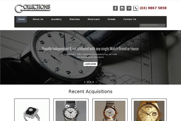 collectionsfinejewellery.com site used Collections [wordpress Official Theme]