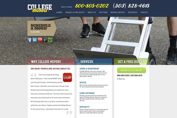 college-movers.com site used Collegemovers