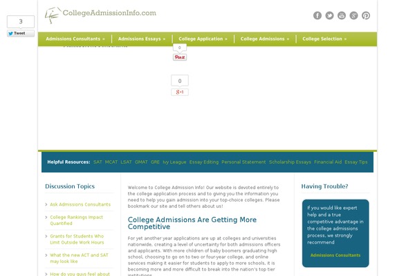 collegeadmissioninfo.com site used Modernize v3.11