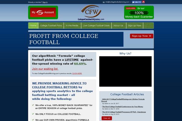 collegefootballwinning.com site used Cfw