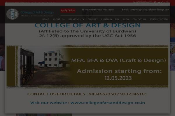 collegeofartanddesign.co.in site used Saptak