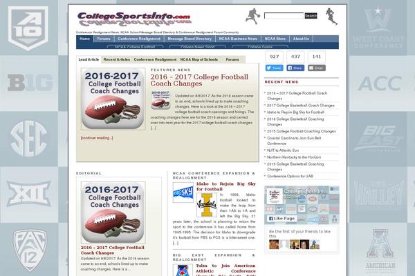 collegesportsinfo.com site used BranfordMagazine