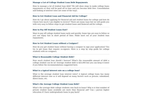 collegestudentloansonline.com site used Tingmoedu