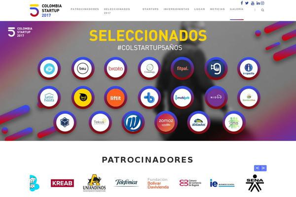 colombia-startup.com site used Colombia-startup-2016