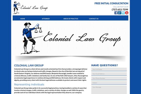coloniallaw.com site used Clg