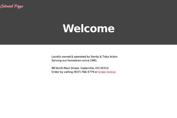 colonialpizzacedarville.com site used Twenty Twenty