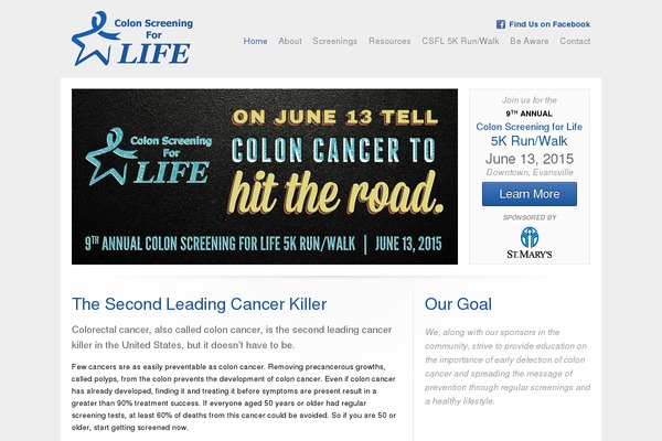 colonscreeningforlife.com site used Csfl2013