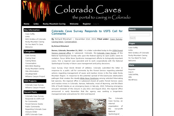 coloradocaves.org site used Bytetips