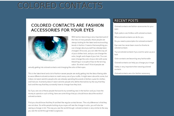 coloredcontactsadvice.com site used Secluded